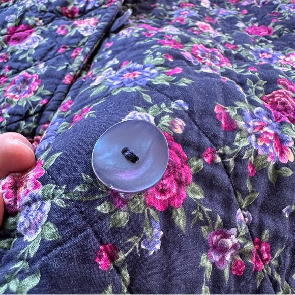 Handmade quilted floral coat chore jacket // size large // one of a kind! - Picture 9 of 14